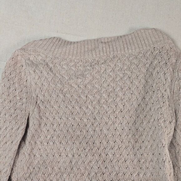 Banana Republic Small Beige V-Neck Knit Blend Sweater - Picture 12 of 16